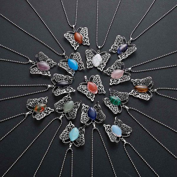 qimoshi butterfly pendant necklace men and women natural stone stainless steel fashion items 12 pieces of jewelry, Silver
qimoshi butterfly pendant necklace men and women natural stone stainless steel fashion items 12 pieces of jewelry, Silver