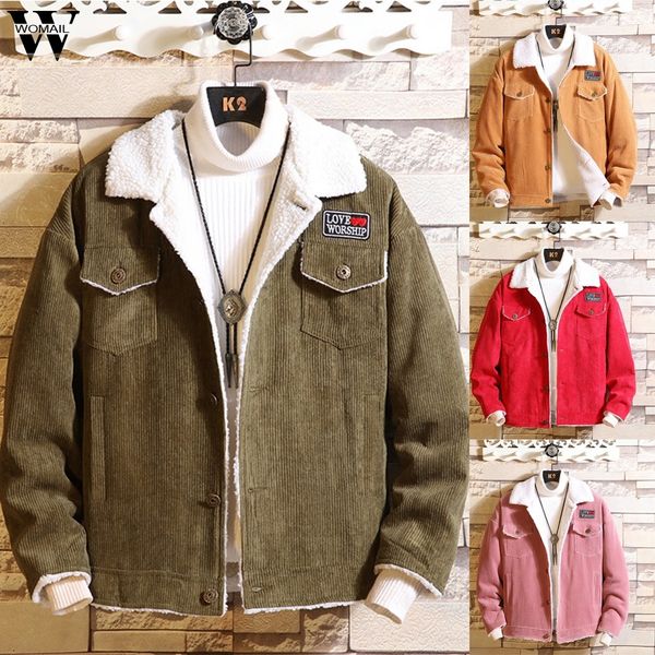 womail jacket men new autumn winter fashion corduroy turn-down collar thin jacket casual button pocket jackets and coats 2019, Black;brown
womail jacket men new autumn winter fashion corduroy turn-down collar thin jacket casual button pocket jackets and coats 2019, Black;brown