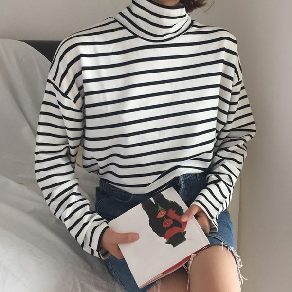 autumn casual fashion hip hop stripe turtleneck long sleeve pullovers loose funny cute striped sweatshirt, Black
autumn casual fashion hip hop stripe turtleneck long sleeve pullovers loose funny cute striped sweatshirt, Black