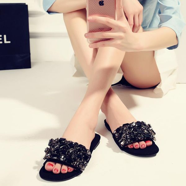 koovan women slipper 2019 new word slipper summer non-slip flats bottom rhinestone cool flat with students cool women shoes three colors t19, Black
koovan women slipper 2019 new word slipper summer non-slip flats bottom rhinestone cool flat with students cool women shoes three colors t19, Black