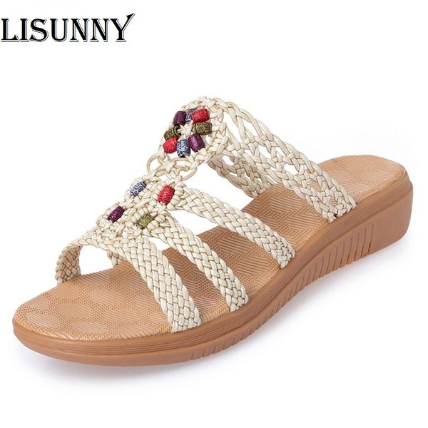 2020 women slippers flat new summer women sandals casual large size 41 42 43 wedge fashion shoes summer footwear, Black
2020 women slippers flat new summer women sandals casual large size 41 42 43 wedge fashion shoes summer footwear, Black