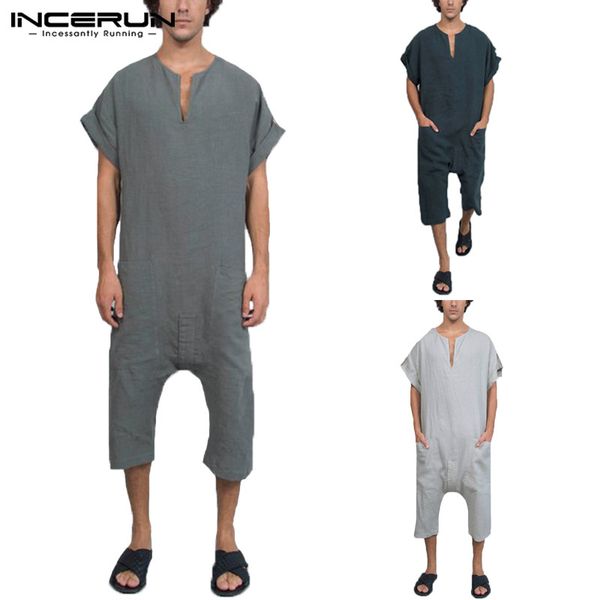 incerun muslim islamic mens rompers jumpers fashion jumpsuits v neck arab kaftan overalls working pockets trousers oversize, Black
incerun muslim islamic mens rompers jumpers fashion jumpsuits v neck arab kaftan overalls working pockets trousers oversize, Black