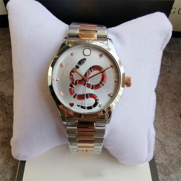 new style fashion g-timeless couple watch 38mm 28mm luxury mens women watch stainless steel strap quartz snake wristwatch montre de luxe, Slivery;brown
new style fashion g-timeless couple watch 38mm 28mm luxury mens women watch stainless steel strap quartz snake wristwatch montre de luxe, Slivery;brown