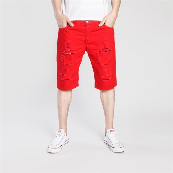 summer mens distrressed short jeans hole solid ripped knee length fashion male straight pants casual boys trousers, Blue
summer mens distrressed short jeans hole solid ripped knee length fashion male straight pants casual boys trousers, Blue