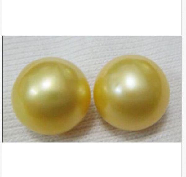 2019 huge 11-12mm south sea golden stud pearl earring 14k gold, Golden;silver 
2019 huge 11-12mm south sea golden stud pearl earring 14k gold, Golden;silver