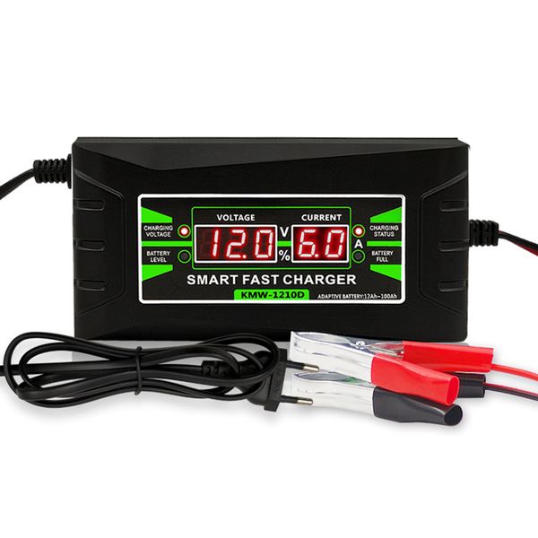 full automatic car battery charger intelligent fast power wet dry lead acid digital lcd 90v to 260v to 12v 6a car accessories
full automatic car battery charger intelligent fast power wet dry lead acid digital lcd 90v to 260v to 12v 6a car accessories