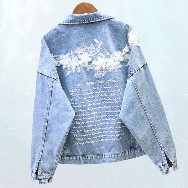 2019 spring autumn jacket women heavy embroidery flower denim jacket short loose printed letter jean outwear female sl157, Black;brown
2019 spring autumn jacket women heavy embroidery flower denim jacket short loose printed letter jean outwear female sl157, Black;brown