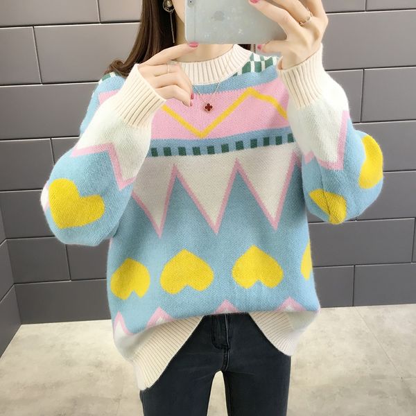loose casual women knitted sweater autumn winter ladies o-neck pullover korean christmas sweaters hearts knitwear 3colors, White;black
loose casual women knitted sweater autumn winter ladies o-neck pullover korean christmas sweaters hearts knitwear 3colors, White;black