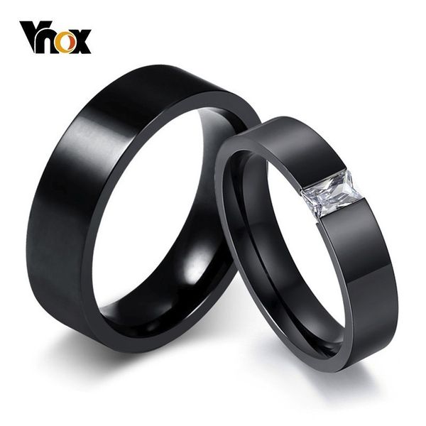 vnox stylish wedding bands for couples black stainless steel rings for women men boy girl party accessories, Silver
vnox stylish wedding bands for couples black stainless steel rings for women men boy girl party accessories, Silver