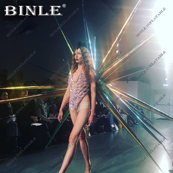 fashion stage show silver inflatable star costume spiky wing costume for party performance
fashion stage show silver inflatable star costume spiky wing costume for party performance