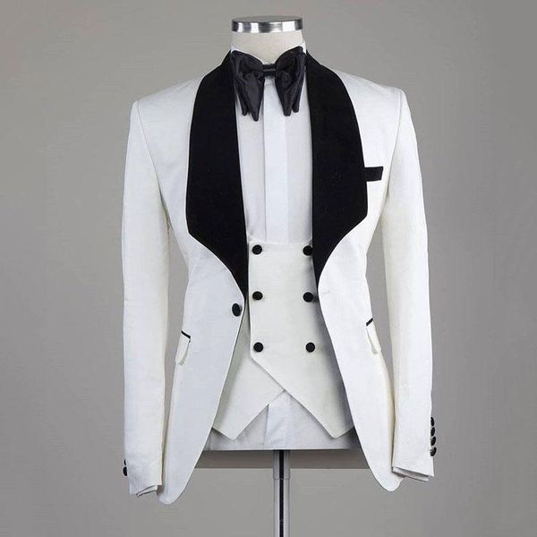 white blue men suits black satin shawl lapel groom wedding tuxedos groomsmen outfit slim fit trajes de hombre costume 3 pieces, White;black
white blue men suits black satin shawl lapel groom wedding tuxedos groomsmen outfit slim fit trajes de hombre costume 3 pieces, White;black
