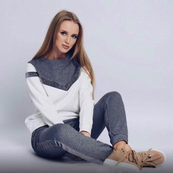 джо калин женщины 2 шт одежда set повседневная мода толстовка + длинные брюки костюм для женщин 2018 осень зима толстовка костюм, Gray 
джо калин женщины 2 шт одежда set повседневная мода толстовка + длинные брюки костюм для женщин 2018 осень зима толстовка костюм, Gray