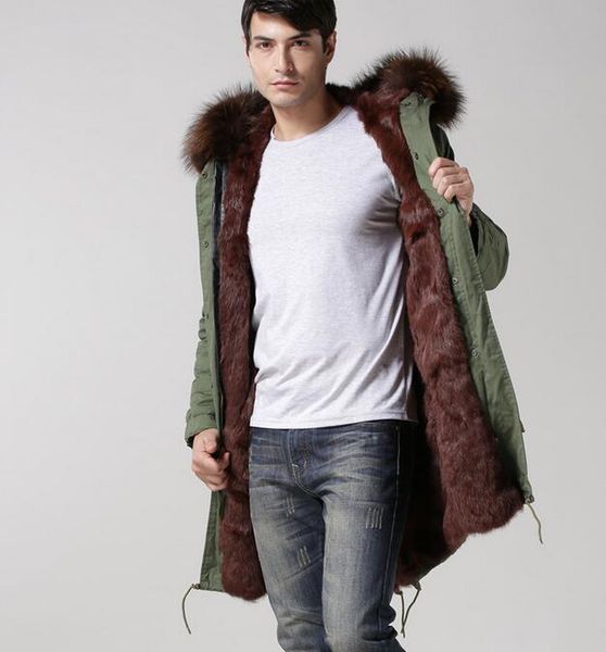 4xl 3xl men fur jackets brick red raccoon fur trim hoody warm coats brick red rabbit fur lining army green canvas long parkas, Black
4xl 3xl men fur jackets brick red raccoon fur trim hoody warm coats brick red rabbit fur lining army green canvas long parkas, Black
