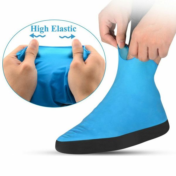 1pair reusable portable outdoor elastic accessories travel waterproof shoe cover cycling thick sole foot wear emulsion anti rain, White;pink
1pair reusable portable outdoor elastic accessories travel waterproof shoe cover cycling thick sole foot wear emulsion anti rain, White;pink