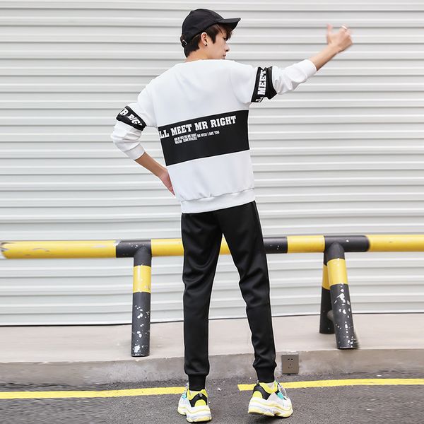 trend spring and autumn new style loose-fit teenager hoodie men's crew neck set men casual two-piece set students men's, Black
trend spring and autumn new style loose-fit teenager hoodie men's crew neck set men casual two-piece set students men's, Black