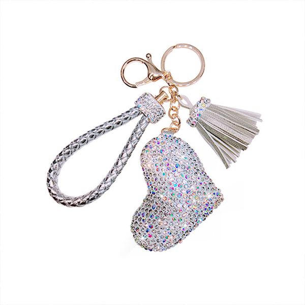 creative love keychains couple bag keyring tassel pendant doll leather keychain for women fashion jewelry crystal heart keychain, Silver
creative love keychains couple bag keyring tassel pendant doll leather keychain for women fashion jewelry crystal heart keychain, Silver