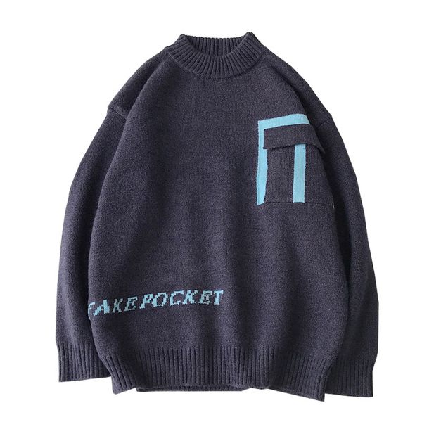 men sweaters casual crew neck pullover oversize sweaters mens knitting loose letter print male sweaters, White;black
men sweaters casual crew neck pullover oversize sweaters mens knitting loose letter print male sweaters, White;black