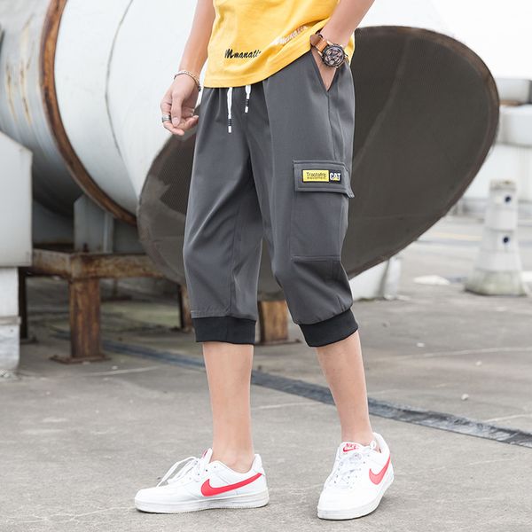 summer male pantacourt homme multi-pockets mens pants elastic waist calf-length pants casual men, Black
summer male pantacourt homme multi-pockets mens pants elastic waist calf-length pants casual men, Black