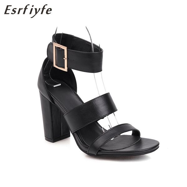 esrfiyfe 2020 new summer thick heeled women sandals pu leather buckel strap high heels woman shoes open toe sandalias big size, Black
esrfiyfe 2020 new summer thick heeled women sandals pu leather buckel strap high heels woman shoes open toe sandalias big size, Black