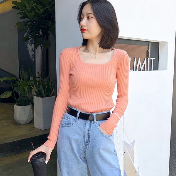 2019 sweater women cashmere knitted pullovers o-neck autumn winter basic female sweaters korean style slim fit top, White;black
2019 sweater women cashmere knitted pullovers o-neck autumn winter basic female sweaters korean style slim fit top, White;black