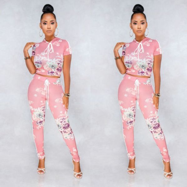 fashion women floral floral clothes set 2018 new casual short sleeve hooded crop long pant set 2pcs outfit casual clothes, White
fashion women floral floral clothes set 2018 new casual short sleeve hooded crop long pant set 2pcs outfit casual clothes, White
