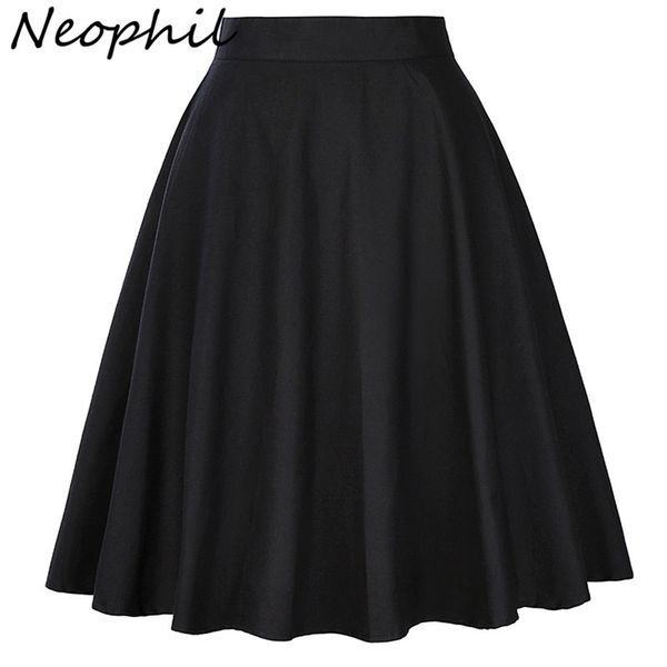 neophil high waist pleated midi womens skirts 2020 summer vintage black school cotton short saia plissada falda mujer s1649
neophil high waist pleated midi womens skirts 2020 summer vintage black school cotton short saia plissada falda mujer s1649