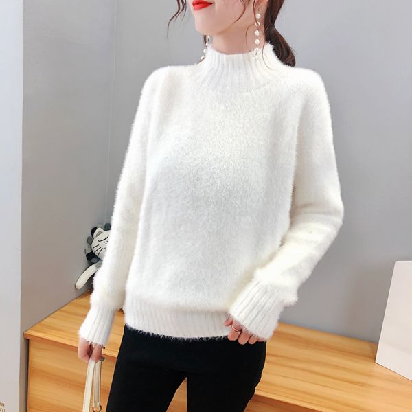 gkfnmt pull femme пуловеры женские кофты и пуловеры 2019 кашемировый свитер вязаный корейский зимний теплый свитер из мохера с мехом, White;black
gkfnmt pull femme пуловеры женские кофты и пуловеры 2019 кашемировый свитер вязаный корейский зимний теплый свитер из мохера с мехом, White;black