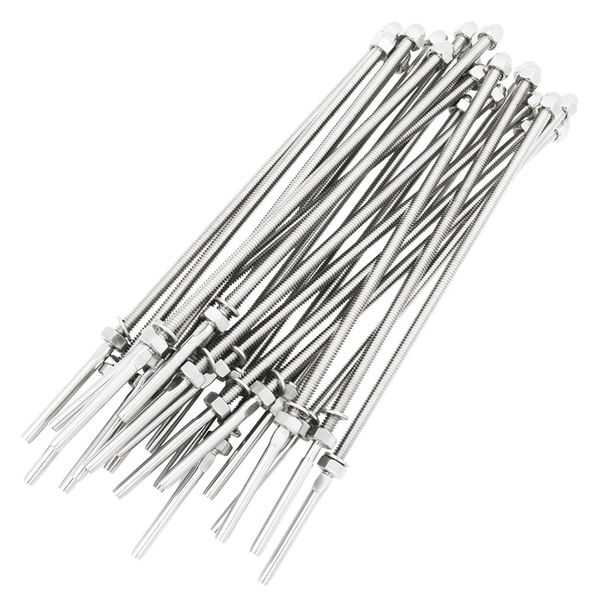20 pack swage threaded stud tension end fitting terminal for 1/8 inch cable railing, t316 stainless steel marine grade (10 inch
20 pack swage threaded stud tension end fitting terminal for 1/8 inch cable railing, t316 stainless steel marine grade (10 inch
