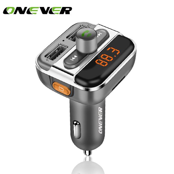 onever car kit player fm transmitter 3.4a dual usb charger modulator mp3 player with led frequency display support a2dp tf card
onever car kit player fm transmitter 3.4a dual usb charger modulator mp3 player with led frequency display support a2dp tf card