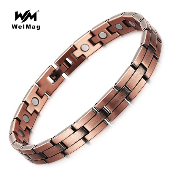 welmag health care pure bio magnetic copper bracelets healthy therapy bracelet for mens jewelry j190620, Black
welmag health care pure bio magnetic copper bracelets healthy therapy bracelet for mens jewelry j190620, Black