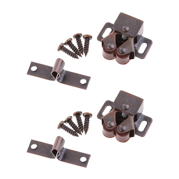 2packs бронзовая металлическая дверная защелка двойные ролики для / настенного шкафа
2packs бронзовая металлическая дверная защелка двойные ролики для / настенного шкафа
