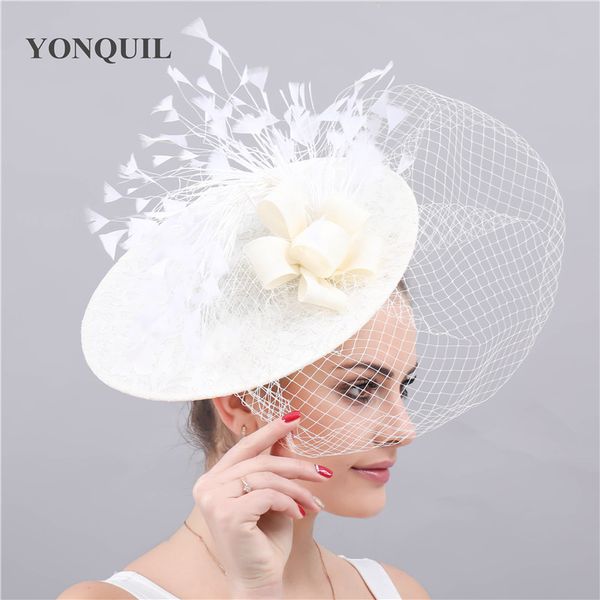 kenducky derby ivory fascinator wedding hats bridal veils headwear elegant ladies women chapeau caps party race headbands mesh
kenducky derby ivory fascinator wedding hats bridal veils headwear elegant ladies women chapeau caps party race headbands mesh
