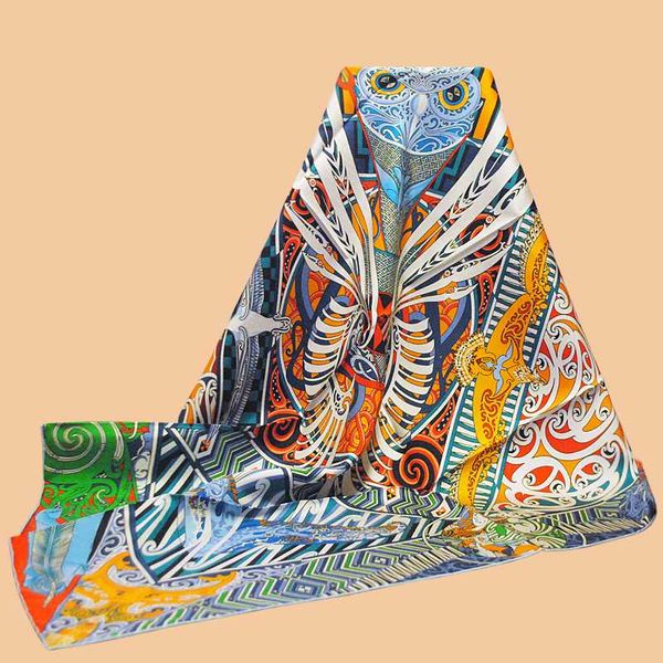 huajun 2 store|| a standard on the hand full version of the drawing "kawa ora scarf" 90 silk square scarf twill inkjet scarf, Blue;gray
huajun 2 store|| a standard on the hand full version of the drawing "kawa ora scarf" 90 silk square scarf twill inkjet scarf, Blue;gray