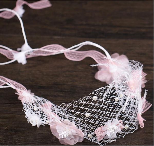 new hair accessories pink hair band garland earrings set flower hair band bridal headdress mesh yarn head, Silver
new hair accessories pink hair band garland earrings set flower hair band bridal headdress mesh yarn head, Silver