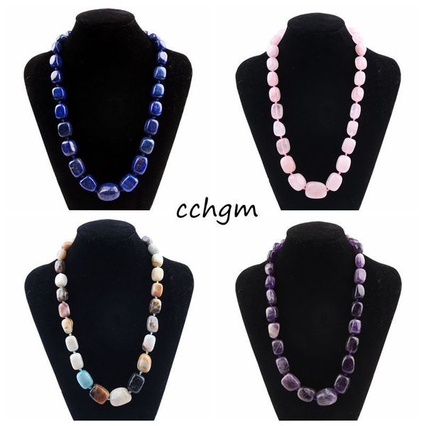 cchgm handmade geometry amethysts beads pendants necklace for women natural stone rock crystal pink quartz fluorite necklaces, Silver
cchgm handmade geometry amethysts beads pendants necklace for women natural stone rock crystal pink quartz fluorite necklaces, Silver