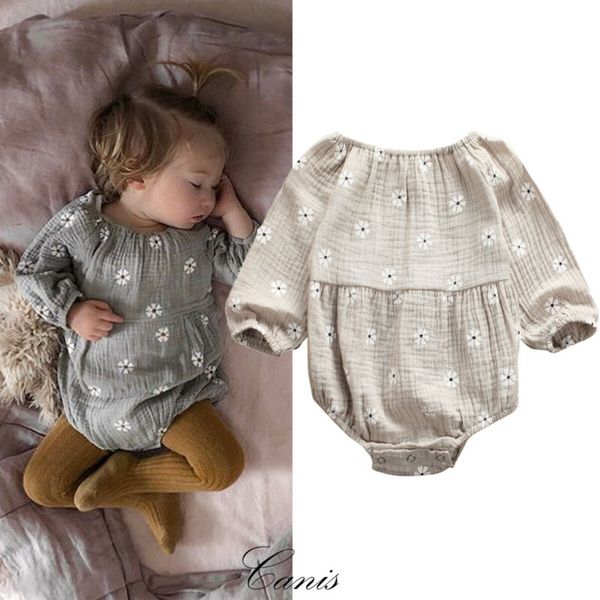 baby girl boy flowers cotton linen bodysuit long sleeve o-neck jumpsuit newborn baby clothes bodysuits 0-24m, Blue 
baby girl boy flowers cotton linen bodysuit long sleeve o-neck jumpsuit newborn baby clothes bodysuits 0-24m, Blue