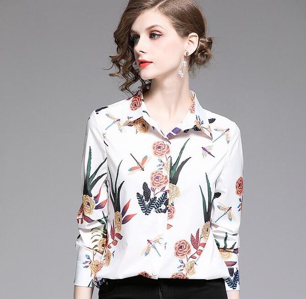 2019 flora printed long sleeve white women blouses summer shirts lapel neck fashion ladies shirts
2019 flora printed long sleeve white women blouses summer shirts lapel neck fashion ladies shirts