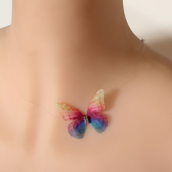 new fashion women colorful 3d yarn butterfly choker lady invisible fishline silk necklace fashion neck decor jewelry, Golden;silver
new fashion women colorful 3d yarn butterfly choker lady invisible fishline silk necklace fashion neck decor jewelry, Golden;silver