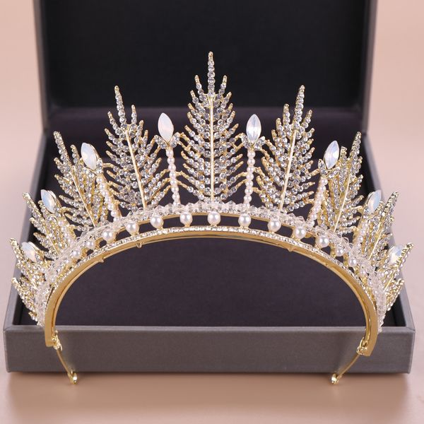 new wedding hair accessories crystal tiara for brides crown gold head piece bridal hair accessories crystal crowns queen diadem, Golden;white
new wedding hair accessories crystal tiara for brides crown gold head piece bridal hair accessories crystal crowns queen diadem, Golden;white