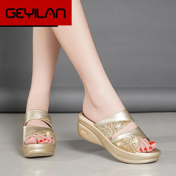 women bling slipper ladies pu leather wedges flat shoes female fashion casual sandals comfortable platform woman outside shoes, Black
women bling slipper ladies pu leather wedges flat shoes female fashion casual sandals comfortable platform woman outside shoes, Black