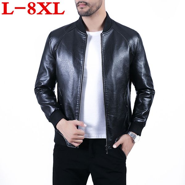 plus size causal leather jackets men long sleeve winter thick pocket bomber straight outerwear zipper brand clothing, Black
plus size causal leather jackets men long sleeve winter thick pocket bomber straight outerwear zipper brand clothing, Black