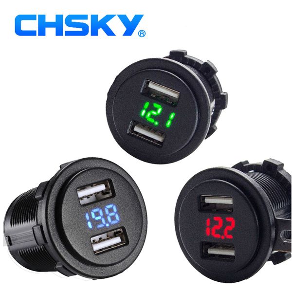 chsky 5v 4.2a dual usb car charger mobile phone auto power adapter with double socket with led voltmeter for motorcycle boat car
chsky 5v 4.2a dual usb car charger mobile phone auto power adapter with double socket with led voltmeter for motorcycle boat car