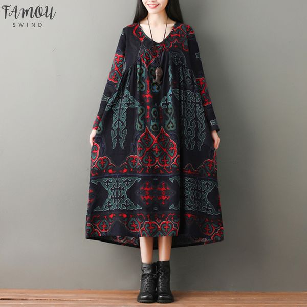 oversized summer dress for women pattern print long sleeve baggy cotton linen dress robe femme vintage midi dress, Black;gray
oversized summer dress for women pattern print long sleeve baggy cotton linen dress robe femme vintage midi dress, Black;gray