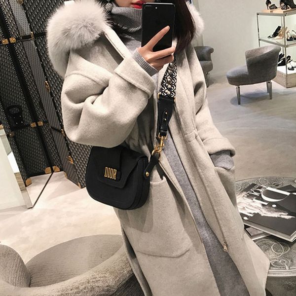 kmetram 2019 winter jacket women faux fur collar fashion woolen coat female jacket korean long trench coats abrigo mujer dy-018, Black
kmetram 2019 winter jacket women faux fur collar fashion woolen coat female jacket korean long trench coats abrigo mujer dy-018, Black