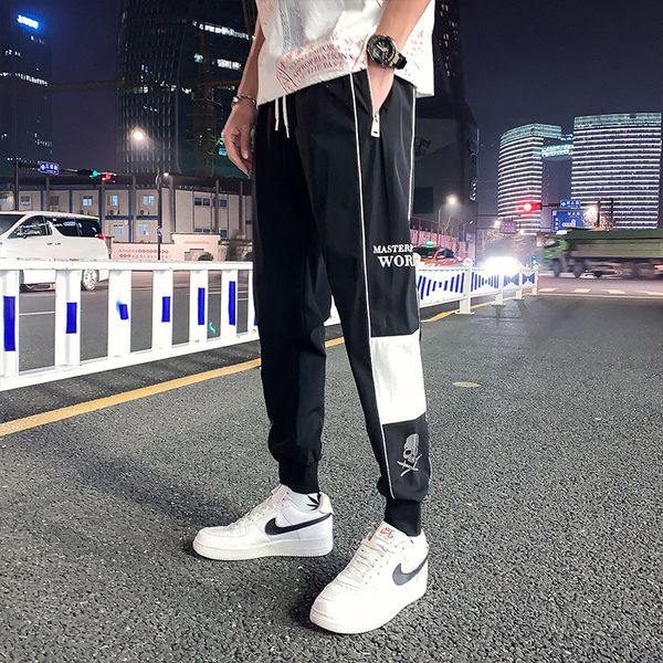 european and american tide brand casual pants male skull print men's luminous sports pants spring 2020 new men's, Black
european and american tide brand casual pants male skull print men's luminous sports pants spring 2020 new men's, Black