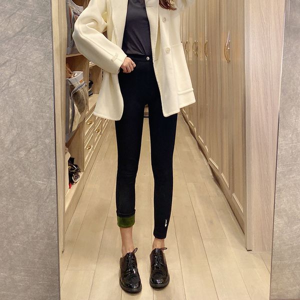 thickened high magic pencil pants women winter elastic waist full length women pants black keep warm thicked, Black;white
thickened high magic pencil pants women winter elastic waist full length women pants black keep warm thicked, Black;white