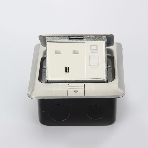 with cover plate bottom box hidden pop - up computer british standard floor socket aluminum alloy uk network ground outlet
with cover plate bottom box hidden pop - up computer british standard floor socket aluminum alloy uk network ground outlet
