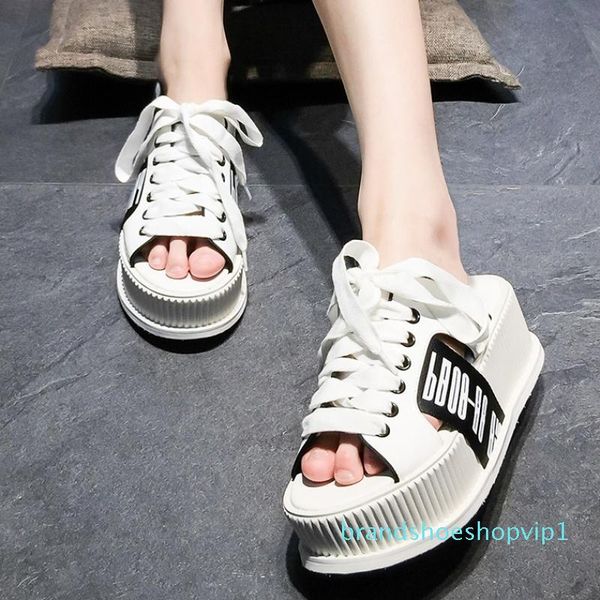 crystal2019 genuine shoes women's leather thick base muffin half slipper woman other clothes all-match fish mouth sandals tide, Black
crystal2019 genuine shoes women's leather thick base muffin half slipper woman other clothes all-match fish mouth sandals tide, Black