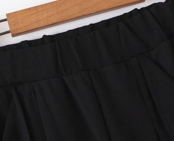 new women fashion big pockets patch straight pants chic office lady wear elastic waist casual split black business trousers p561, Black;white
new women fashion big pockets patch straight pants chic office lady wear elastic waist casual split black business trousers p561, Black;white