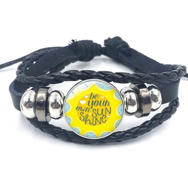 multi-layer woven leather bracelet sunshine cartoon diy glass cabochon bracelet, Golden;silver
multi-layer woven leather bracelet sunshine cartoon diy glass cabochon bracelet, Golden;silver
